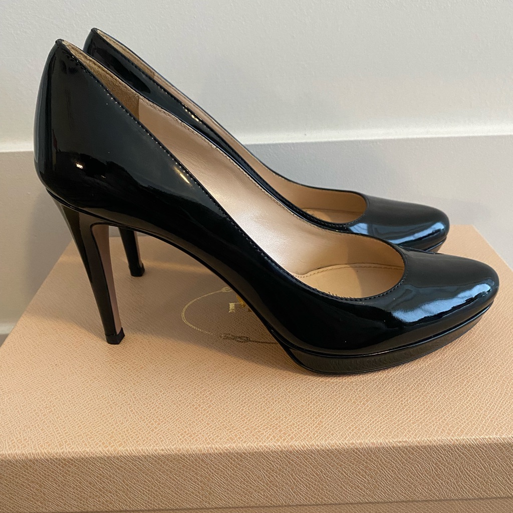 Prada Calzature Donna Black Leather Stiletto Pumps | Eu 36.5